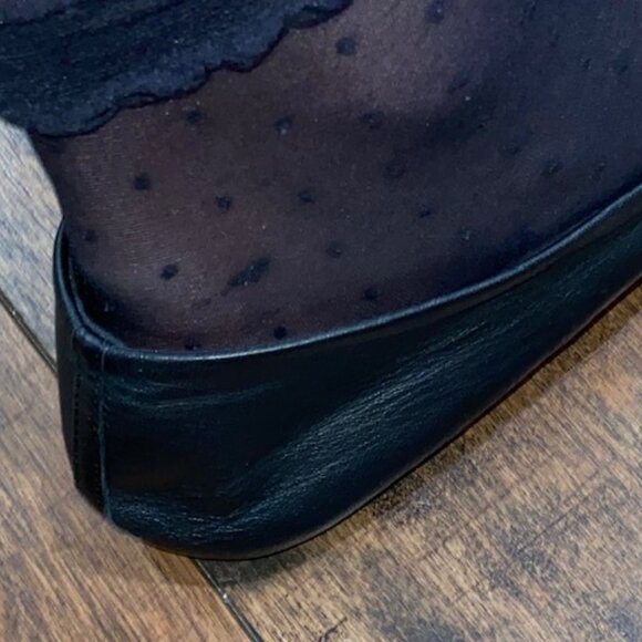 Zara Women's Black Leather Flats - Picture 10 of 16